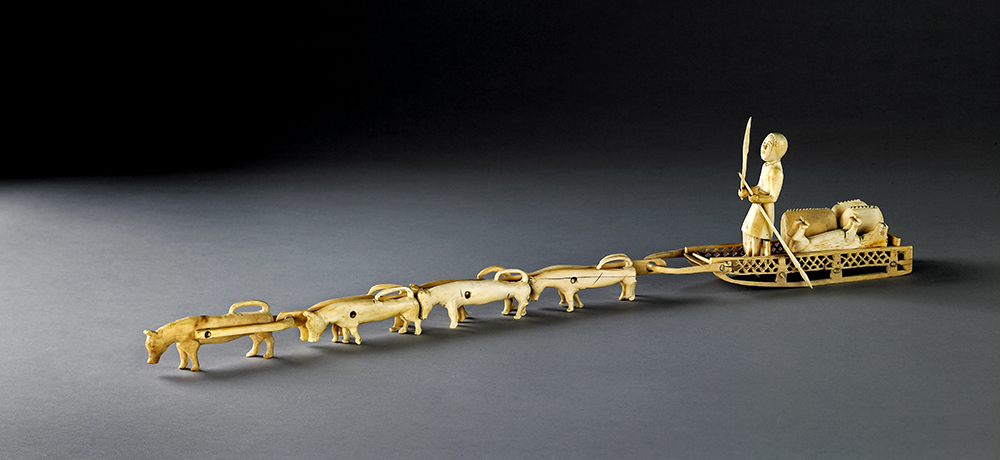 UnknownArtistCarvedIvoryModelGroupDogSled