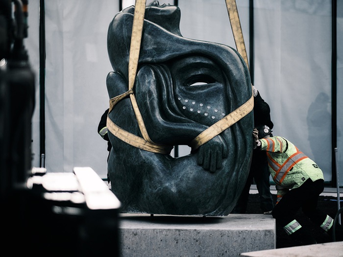 Goota Ashoona Qaumajuq Sculpture Installation 4. Photo Calvin Lee Joseph.