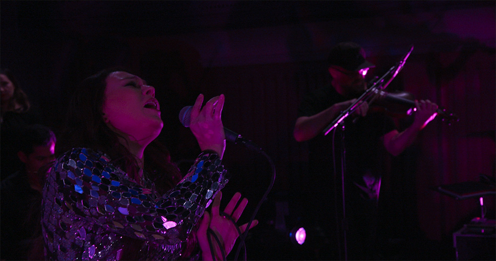 Tanya Tagaq performing in Ever Deadly