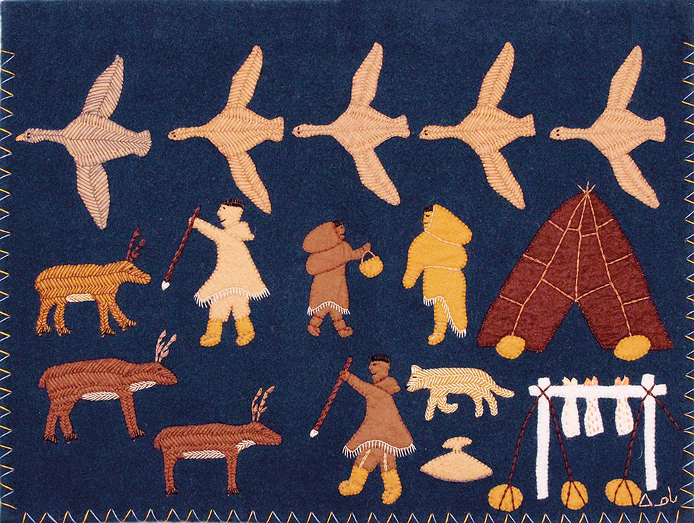 PutumiraqtuqGloriaSUMMER-CAMP-DRYING-FISH-(DARK-GREEN)