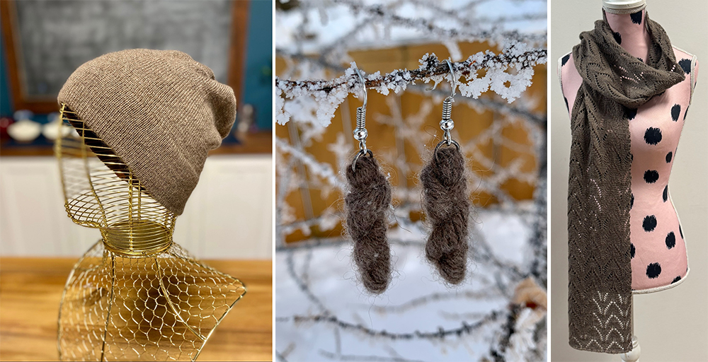 Qiviut works knitted by Tanis Simpson