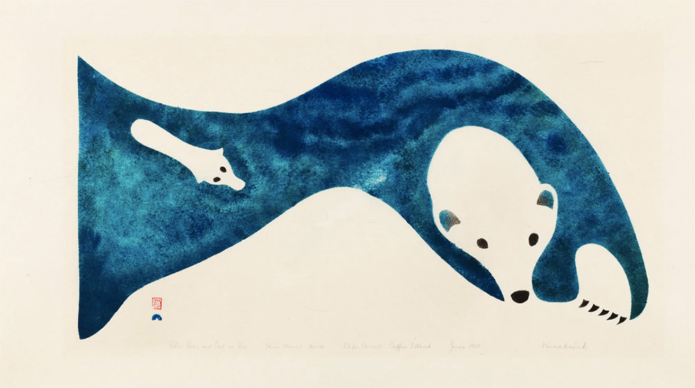 NiviaksiakPolarBearAndCubInIce